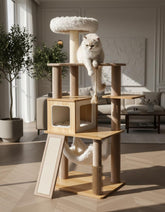 Purrlato 61-inch top perch offers plush lounging space for naps and observation