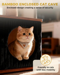 Purrlato plush beds on cat tree provide cozy resting for cats.