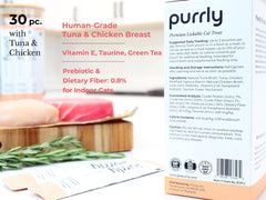 Purrly human-grade protein close-up highlights high-quality sourcing