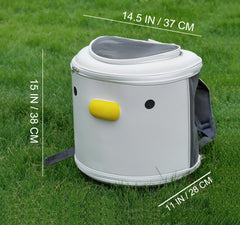 PURROOM Cat Carrier Backpack top mesh windows let your pet peek safely.