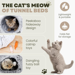 PurrPuff cat tunnel donut view emphasizes playful exploration and secure hideout.
