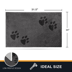 PURRUGS dirt trapping door mat close-up fibers show absorbent texture for mud and moisture.