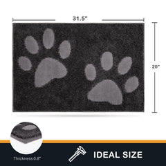 PURRUGS dirt trapping door mat closeup highlights plush microfiber brushing action.