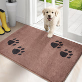 PURRUGS dirt trapping door mat at the front door captures moisture and mud for cleaner floors