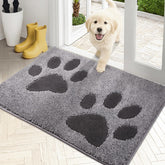 Purrugs dirt-trapping door mat at the front door traps dirt for cleaner entry.