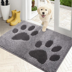 Purrugs dirt-trapping door mat at the front door traps dirt for cleaner entry.