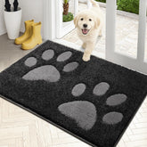 PURRUGS dirt trapping door mat front view in charcoal keeps mud at bay.