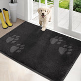 PURRUGS dirt trapping door mat 32x47 in charcoal traps dirt at entryways.