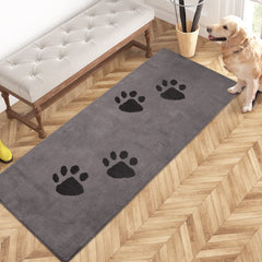 PURRUGS dirt trapping door mat front door close-up shows microfiber pile that traps dirt and moisture.