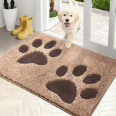 Purrugs dirt-trapping door mat at front door captures mud and moisture efficiently.