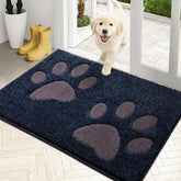 PURRUGS dirt-trapping door mat front view in navy traps mud and moisture.