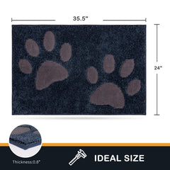 PURRUGS door mat low-profile close-up shows reinforced edges for smooth door clearance.