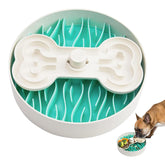 Puzzle Feeder slow-feeder dog bowl 9.8-inch slows eating for paced meals.