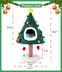 PuzzlePaw Christmas sisal post detail for durable scratching