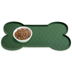 PWTAA dog food mat non-slip surface keeps bowls steady.