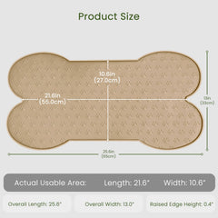 PWTAA dog food mat waterproof anti-slip prevents mat movement during feeding