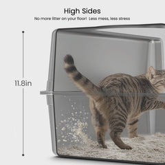 PWTAA easy-assembly design with clip keeps the litter box stable.