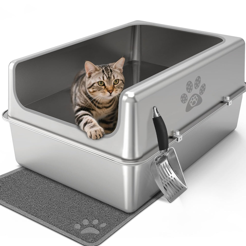 PWTAA enclosed litter box lid design for privacy and easy cleaning.
