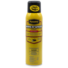 Pyranha Wipe N' Spray horse bottle showing long-lasting fly protection.