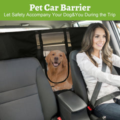 Q-DDOIT dog car net barrier adjustable rope ensures a snug fit in many vehicles.