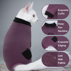 QBLEEV cat-recovery-suit-after-surgery offers gentle wear for post-op daily use