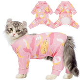 QBLEEV sticky hair fabric cat pajamas showing fur control and easier cleaning.