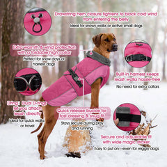QBLEEV Warm Dog Jacket shows reflective strips for higher visibility during dusk strolls.
