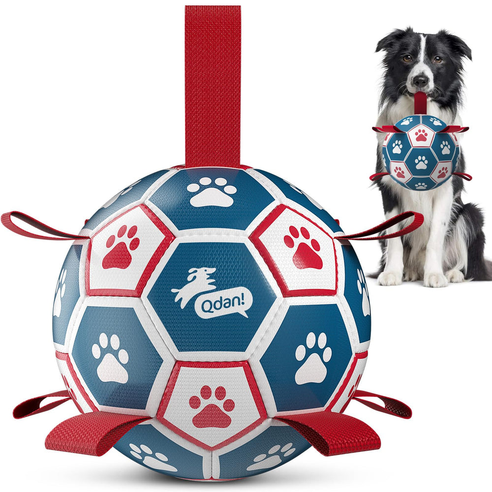 Pelota QDAN de 6 pulgadas con correa para juego al aire libre con perros