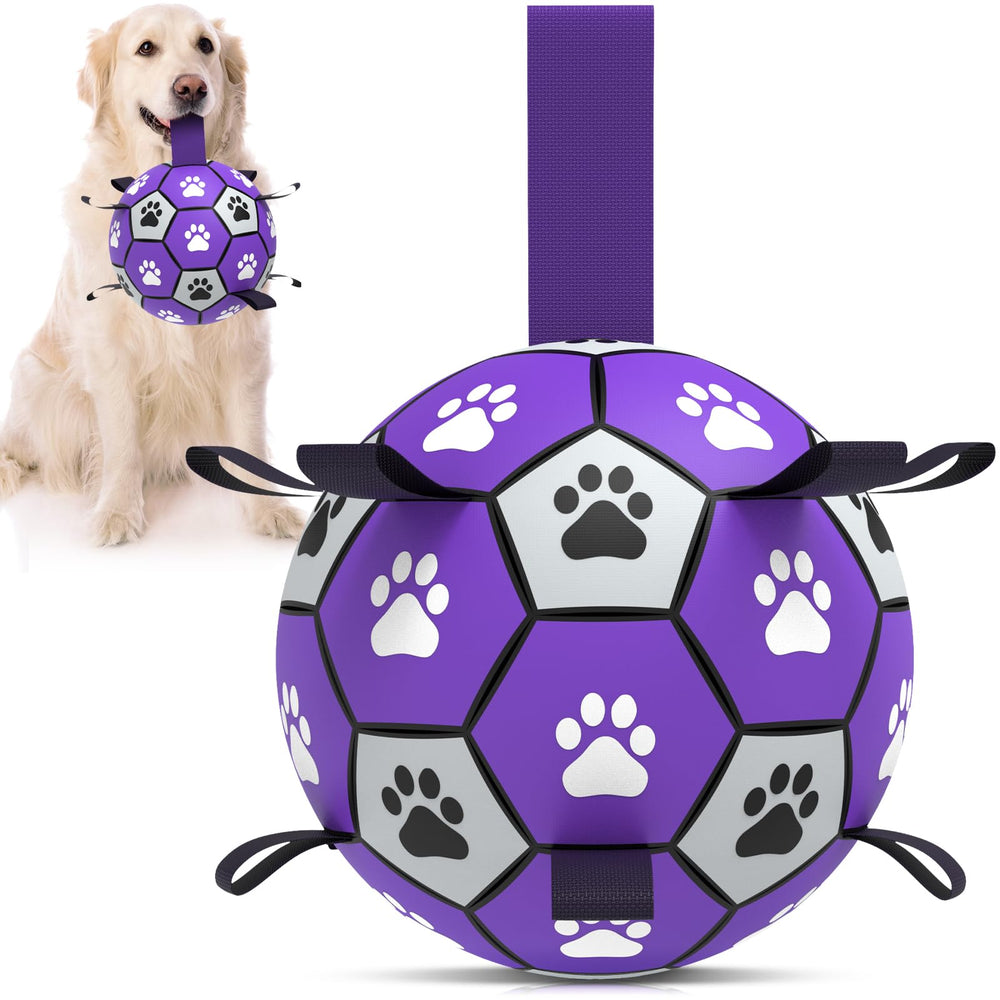 QDAN dog soccer ball—8-inch diameter for active fetch and water play.