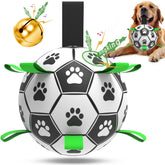QDAN Dog Soccer Ball with Bell Inside enhances indoor fetch and curiosity.