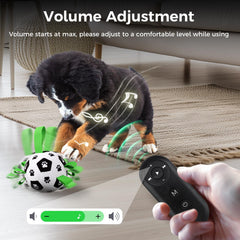 QDAN moving dog soccer ball with straps ready for fetch and tug