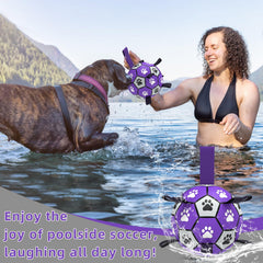QDAN dog soccer ball pump included for easy setup before playtime.
