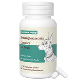 Qdewomax Yunan Sanqi capsules bottle for dogs indicating easy dosing and usage