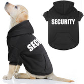 QDYU dog hoodie front view shows soft brushed fleece for cozy warmth