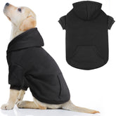 QDYU dog hoodie with soft-brushed fleece for luxurious warmth on large dogs.