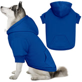 QDYU dog sweater blue xl hoodie on dog provides cozy warmth during outdoor walks
