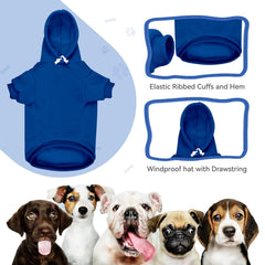 QDYU dog sweater blue xl pocket detail showcases handy storage for treats