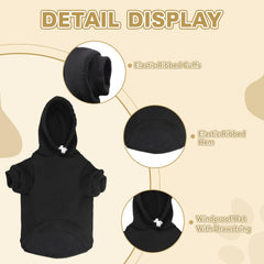 QDYU dog hoodie worn during a walk shows year-round wearability.