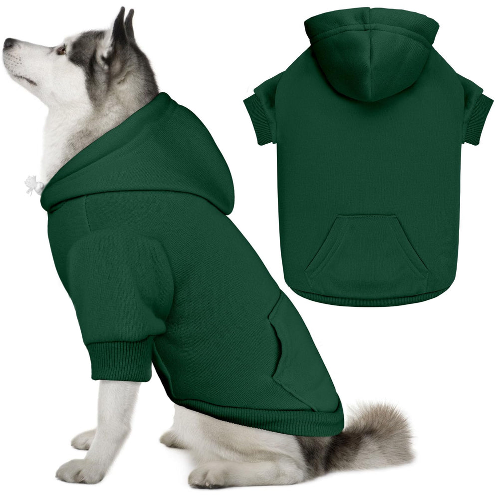 QDYU dog sweater worn on a large dog for cozy daily warmth