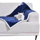 Qeils dog blanket navy top soft flannel delivers cozy warmth for small dogs