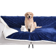 Qeils dog blanket sherpa fleece back provides plush comfort for lounging.