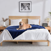 Qeils dog blanket waterproof membrane closeup showcases protective layer for clean furniture.