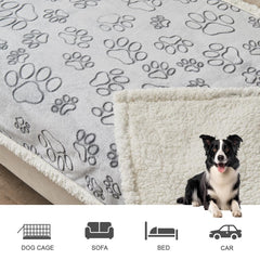 Qeils washable dog blanket illustrating easy-care and cold-water washing.