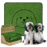 Qeils reusable puppy pads with curly-dog pattern for reliable house training and moisture control