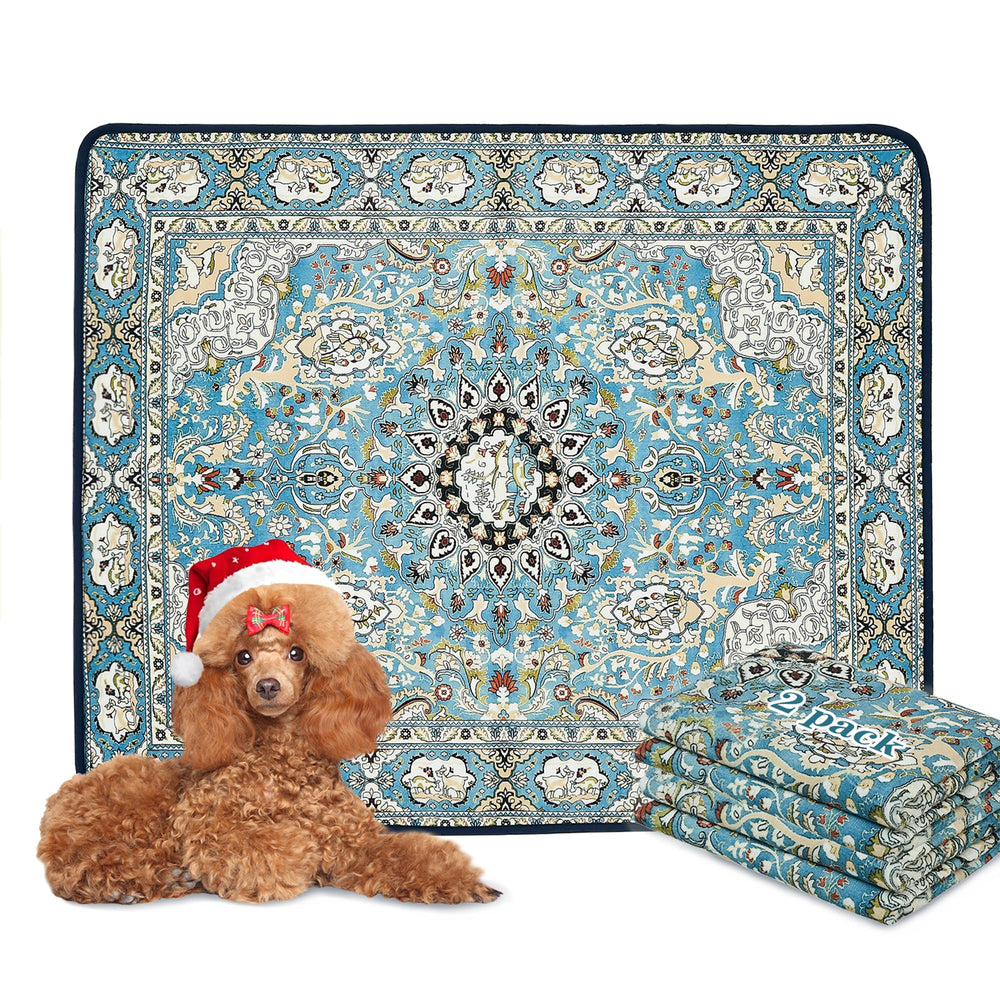 Qeils washable pee pads on floor protect surfaces and absorb moisture.
