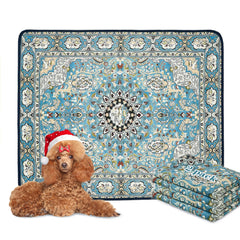 Qeils washable pee pads on floor protect surfaces and absorb moisture.
