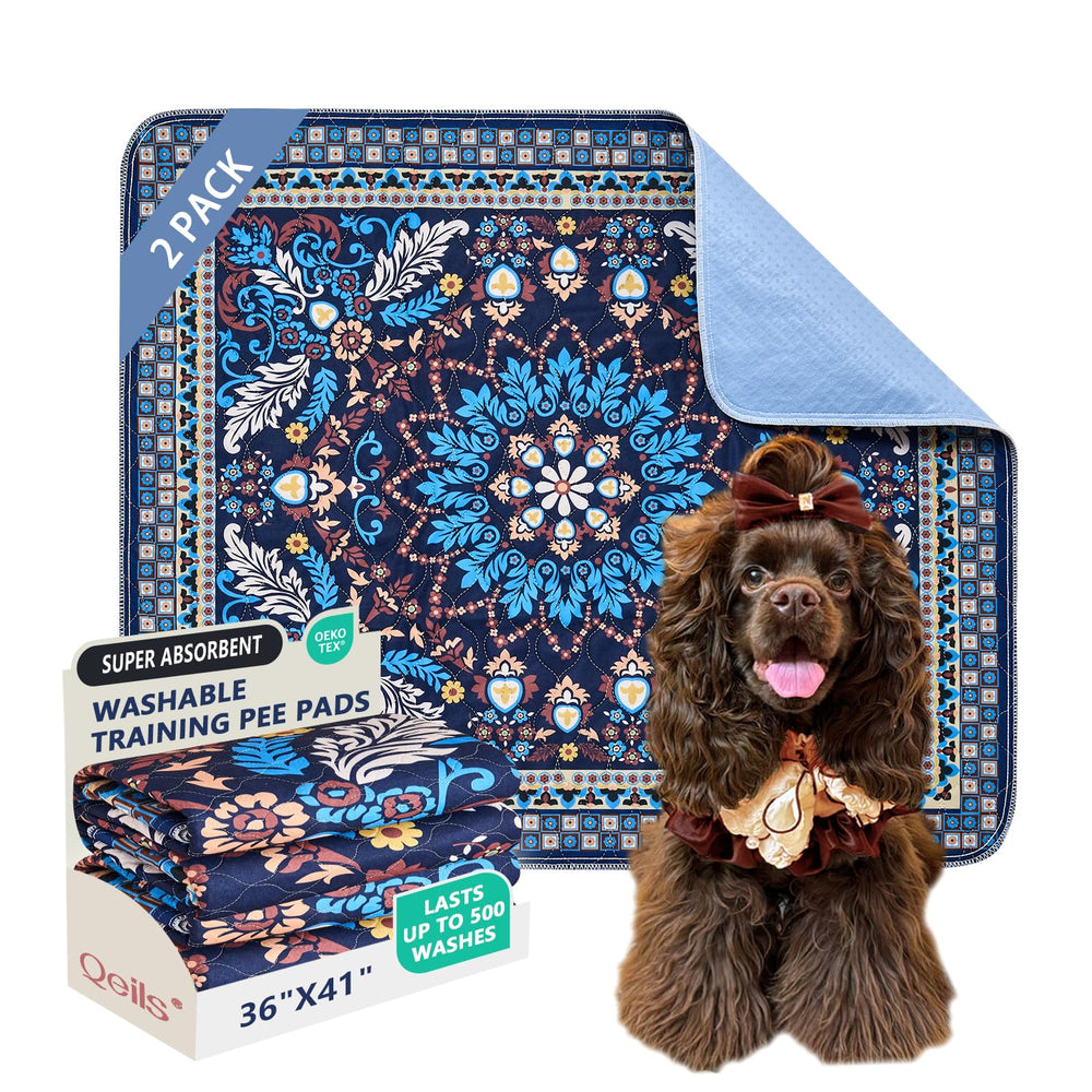 Qeils Washable Puppy Pads—soft top layer ideal for quick absorption.