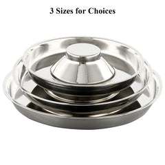QIYADIN stainless steel pet bowl multi-pet dining scene supports coordinated meals.