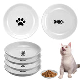 Qianyu cat food bowl 6pack shows six ceramic bowls for multi-pet meals