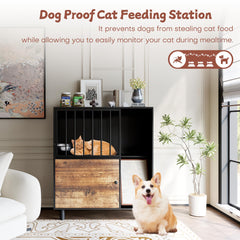 Qiaoxuan cat scratching panel integrated into the feeding station